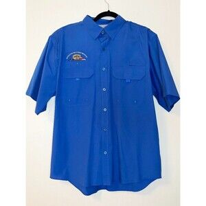 Clearwater Outfitters Blue Fishing Shirt Large Operation Restored Warrior Vented